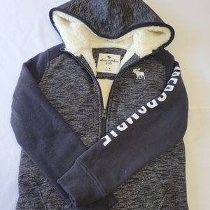 Abercrombie kids sherpa lined full zip hoodie